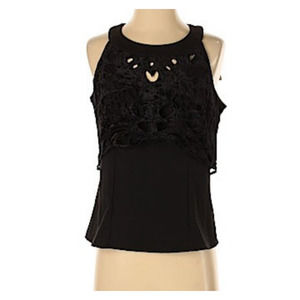 7th Avenue Design Studio New York & Company Women Black Sleeveless Blouse